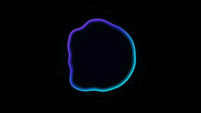 Abstract quantum harmonic wave ring seamless loop motion background