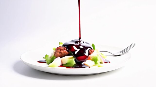 Minimalist Turkish Shepherd Salad on a Flat White Plate