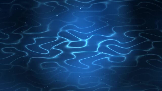 Underwater caustic light patterns rippling across deep blue water