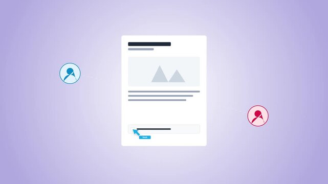Minimalist UI Animation of a Profile Page and User Icons