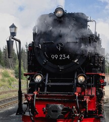 A photograph of the historic Brocken locomotive, which is still in scheduled service. © Rolf