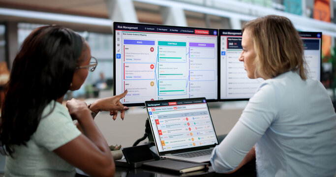 Risk Manager And Analyst Review Enterprise Threat Mitigation Plans