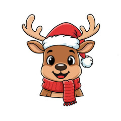 christmas reindeer with red ribbon © noviana kurniawati