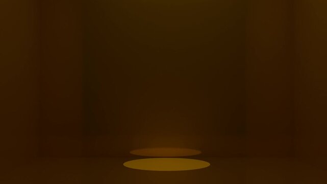 Warm Amber Spotlight Stage Background for Product Presentation