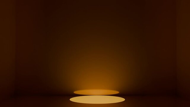 Warm Amber Spotlight Stage Background for Product Presentation
