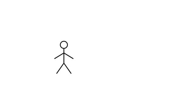 Simple stick figures arranged in a circle on a white background
