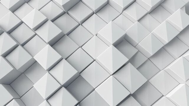 Abstract White 3D Pyramid Pattern 4K Generative AI