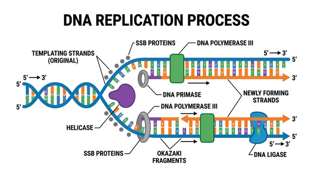 DNA Replication Process Illustration