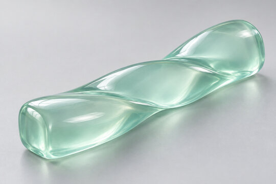 Seafoam hydrogel bar with a soft twisted elastic form