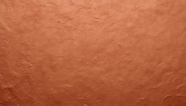 High-resolution macro shot of soft terracotta artisan paper embedded with tiny shimmering flecks of natural mica mineral. Uniform diffused daylight with consistent brightness