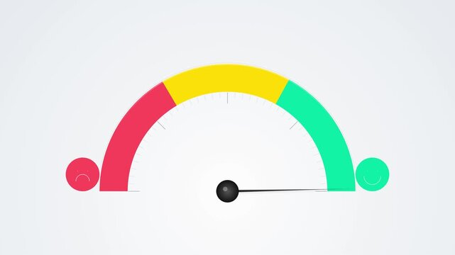 High-performance colorful speedometer gauge illustration showing maximum speed and efficiency with a needle pointing to the green zone on a clean background