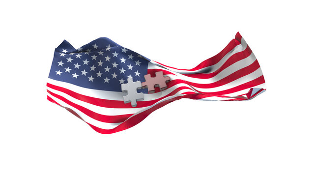 Unresolved Territorial Issues Of United States Flag PuzzleTransparent element