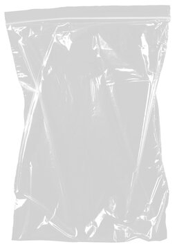 Criss Cross Folded Clear Ziplock Plastic Bag Overlay with Sharp Geometric Diagonal Crease Lines