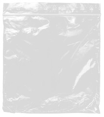 Obraz na płótnie Canvas Wide Square Clear Ziplock Plastic Bag Mockup with PE-LD Recycling Header and Soft Wavy Reflections
