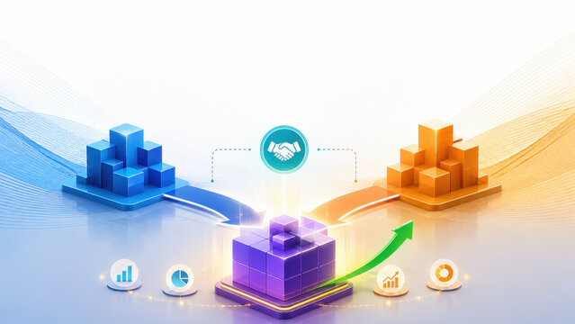 Market presenting market trends strategic planning measurable growth and clear modern business performance indicators