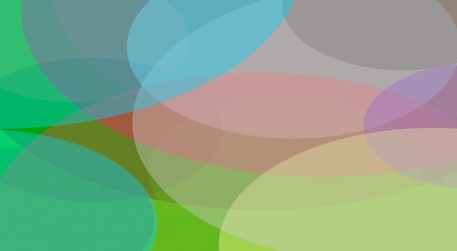 Abstract background, featuring overlapping translucent, ellipses in various, pastel and vibrant, colors including green, blue, pink, and, grey, creating a, soft layered effect