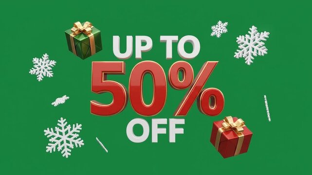 Christmas discount animation green screen