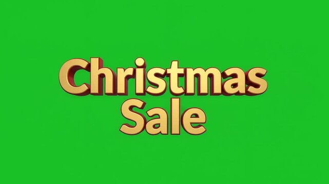 Christmas sale animation green screen