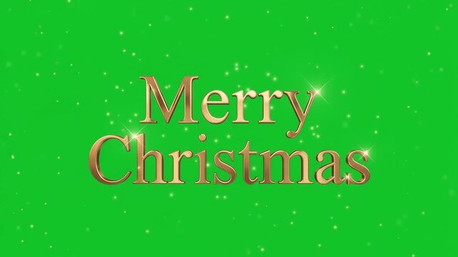 Merry christmas animation green screen