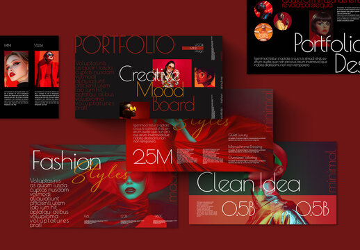 Creative Fashion Modern Mood Board Presentation Template