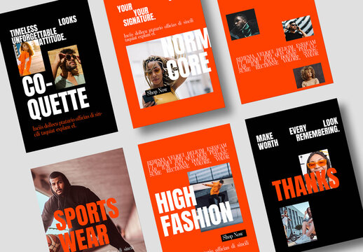 Modern Social Media Template Collection With Fashion Edit