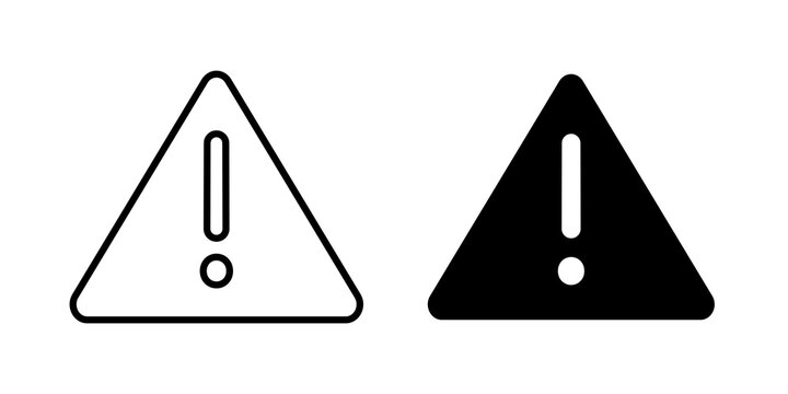 Error icon flat outline in black