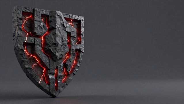Interlocking Basalt Shield Wall: Enterprise Cyber Defense & Data Vault Banner