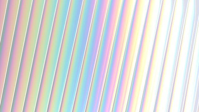 Iridescent pastel panels in diagonal stripes fading to bright white