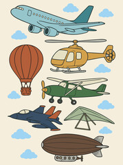 Air Transport Seamless Pattern for Kids © zenzain studio