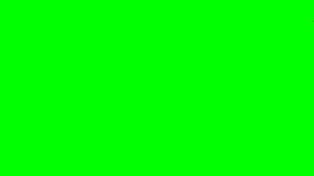 Geometric Halloween Pumpkin Assembles and Shatters on Green Screen