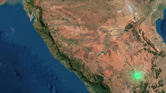地球衛星軌道から見るムンバイからベンガルールへ光子が移動する光ネットワーク