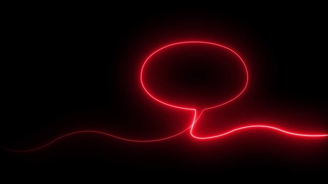 Continuous one line speech bubble art icon talk drawing conversation. Speech bubble dialogue chat linear discussion doodle speak design idea vector outline abstract motion transparent background