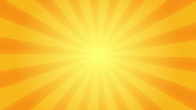 Animated Comic Sunburst Rays Background with Rotating Stripes, Abstract Cartoon Motion Graphics in 4K 
