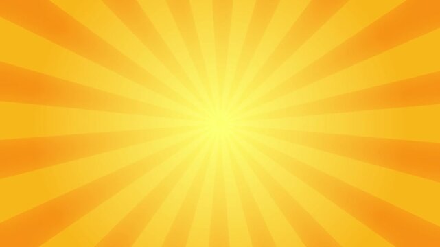 Animated Comic Sunburst Rays Background with Rotating Stripes, Abstract Cartoon Motion Graphics in 4K 