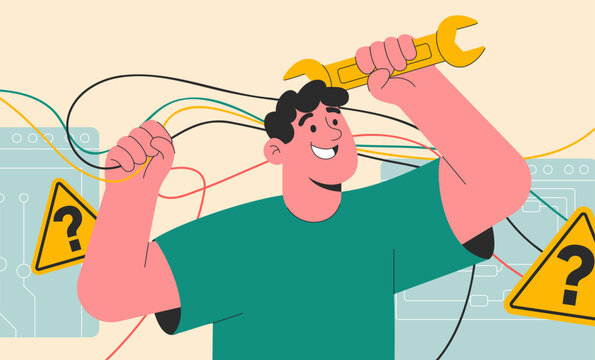 Website Maintenance and 404 Error Page Vector Illustration