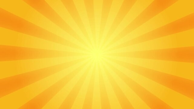 Animated Comic Sunburst Rays Background with Rotating Stripes, Abstract Cartoon Motion Graphics in 4K 