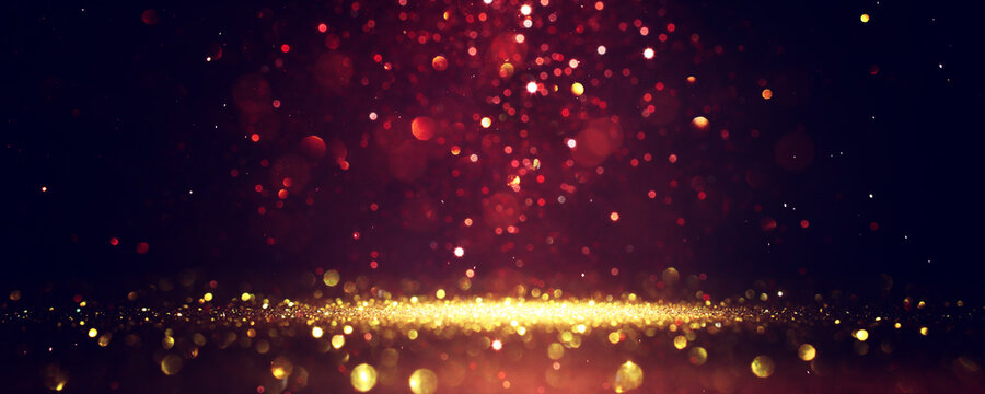Abstract background of soft focus bokeh lights