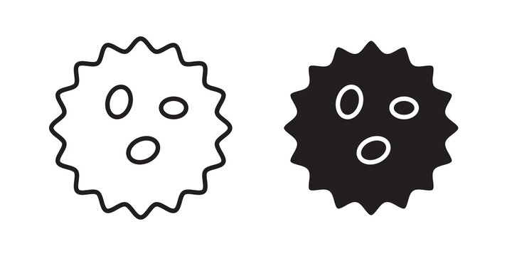 Microorganism icon flat outline in black