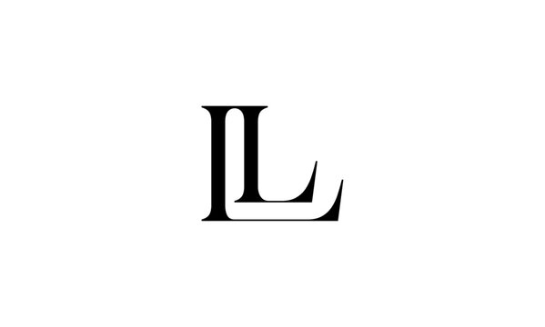 Minimalist LL Monogram Logo Vector Set, Elegant Interlocking Double Letter L Typography Branding Design