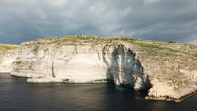Wilderness of the coastline of Gozo Island, Malta