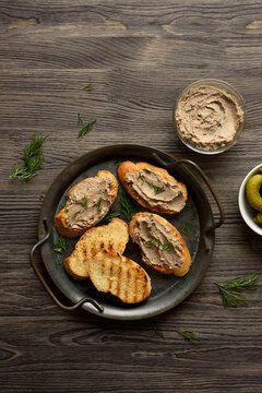 Liver pate on toasted bread