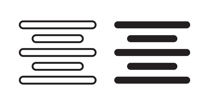 Align center icon flat outline in black