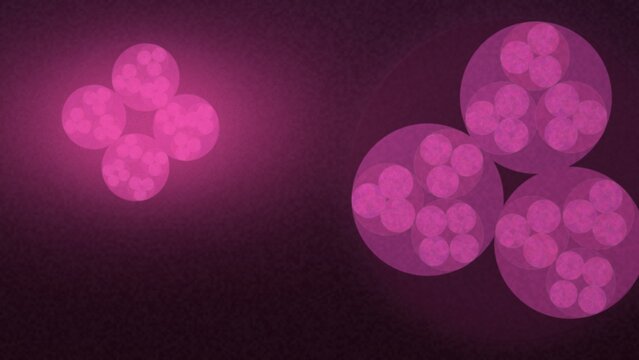 Abstract pink fractal geometry and mathematics background for science and technology
