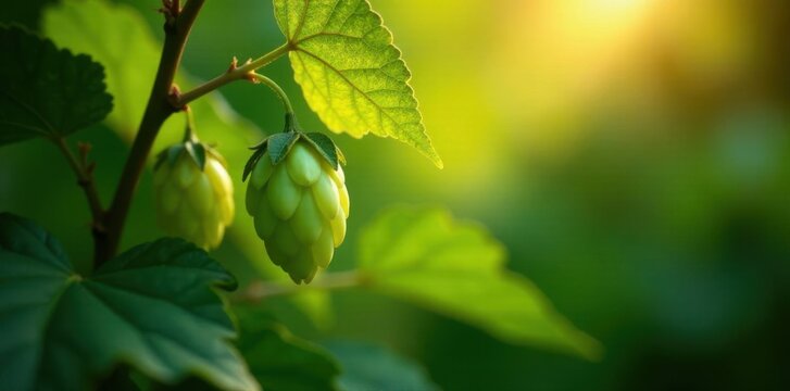 Single hop leaf backlit, wild grapes, botanical Saratov Engels brewing , plant, shadow