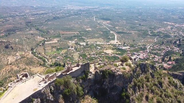 Wild landscape of Greece from the birds eye view