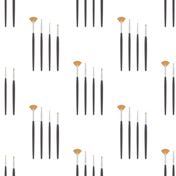 cartoon brush pattern in flat style