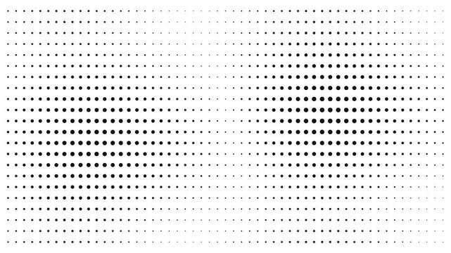 Abstract Halftone Square Pattern Motion Background | Seamless Black and White Geometric Dot Grid Loop