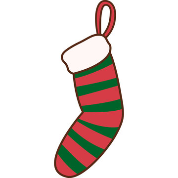 christmas sock vector