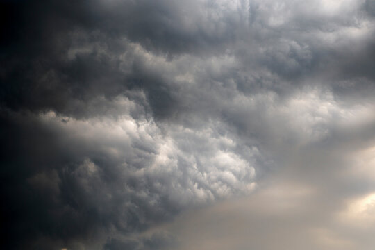 Dramatic Cloud Formation in a Stormy Sky with Dark Overtones.