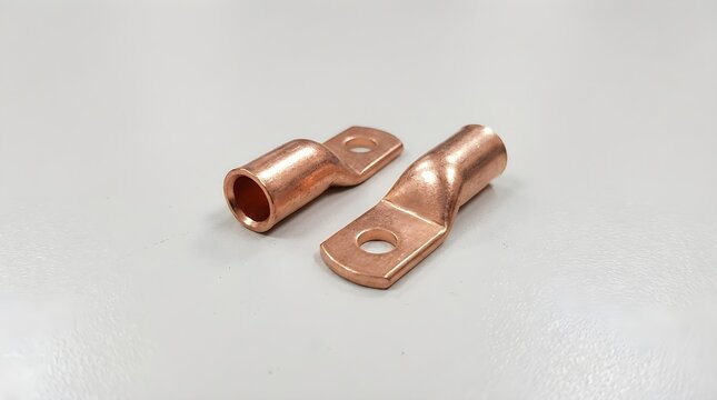 Copper compression cable lugs with mounting holes